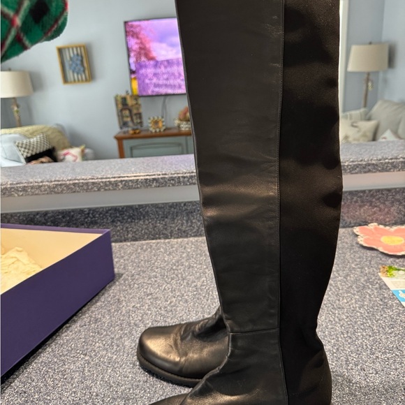 Stuart Weitzman Black Over the Knee Cadet Boots. WORN ONCE. - Picture 8 of 15